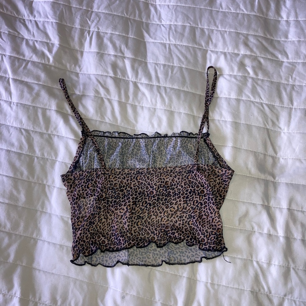 sheer cheetah tank top